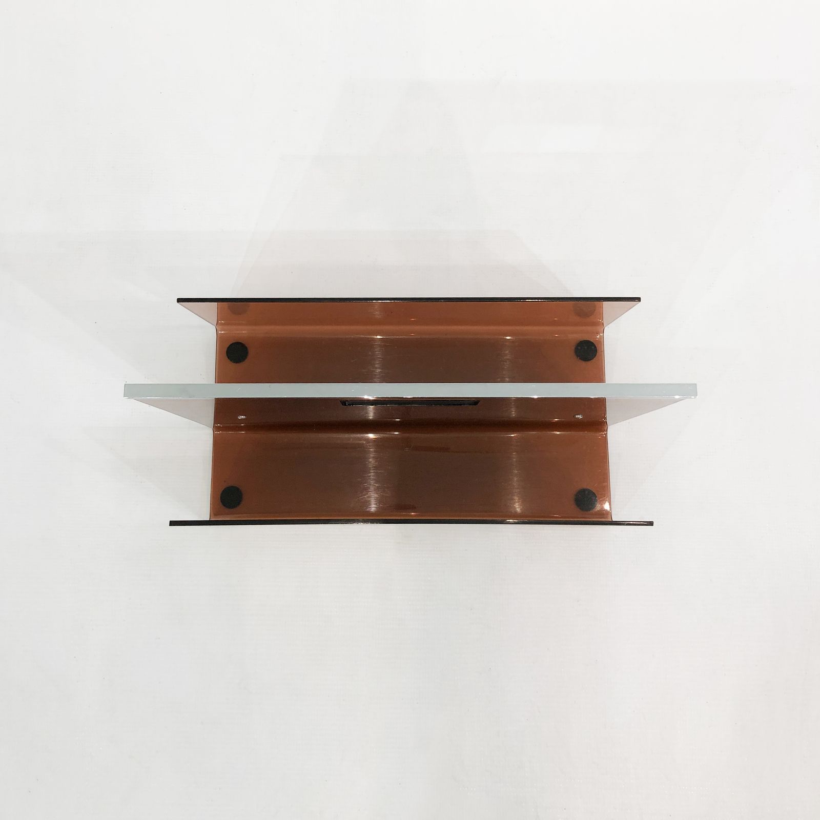 Michel Dumas Smoked Acrylic Magazine Rack 1970s Hollywood Regency Modernism photo Home Decor