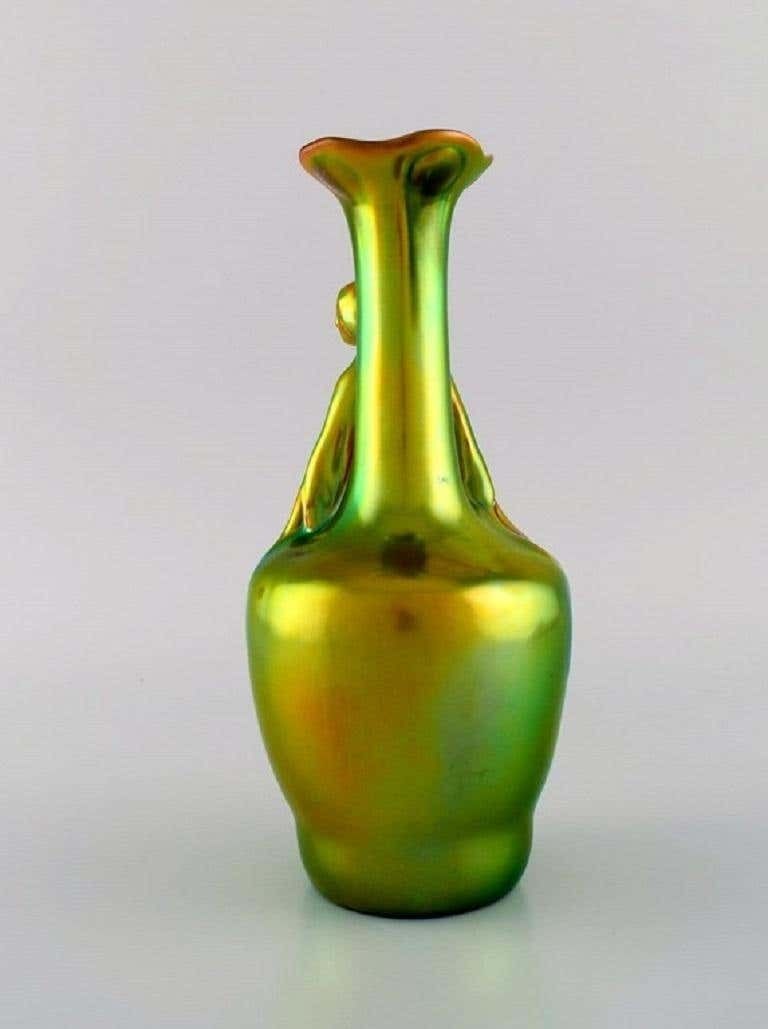 Zsolnay Art Nouveau Vase In Glazed Ceramics Modelled With Sitting Woman photo for sale