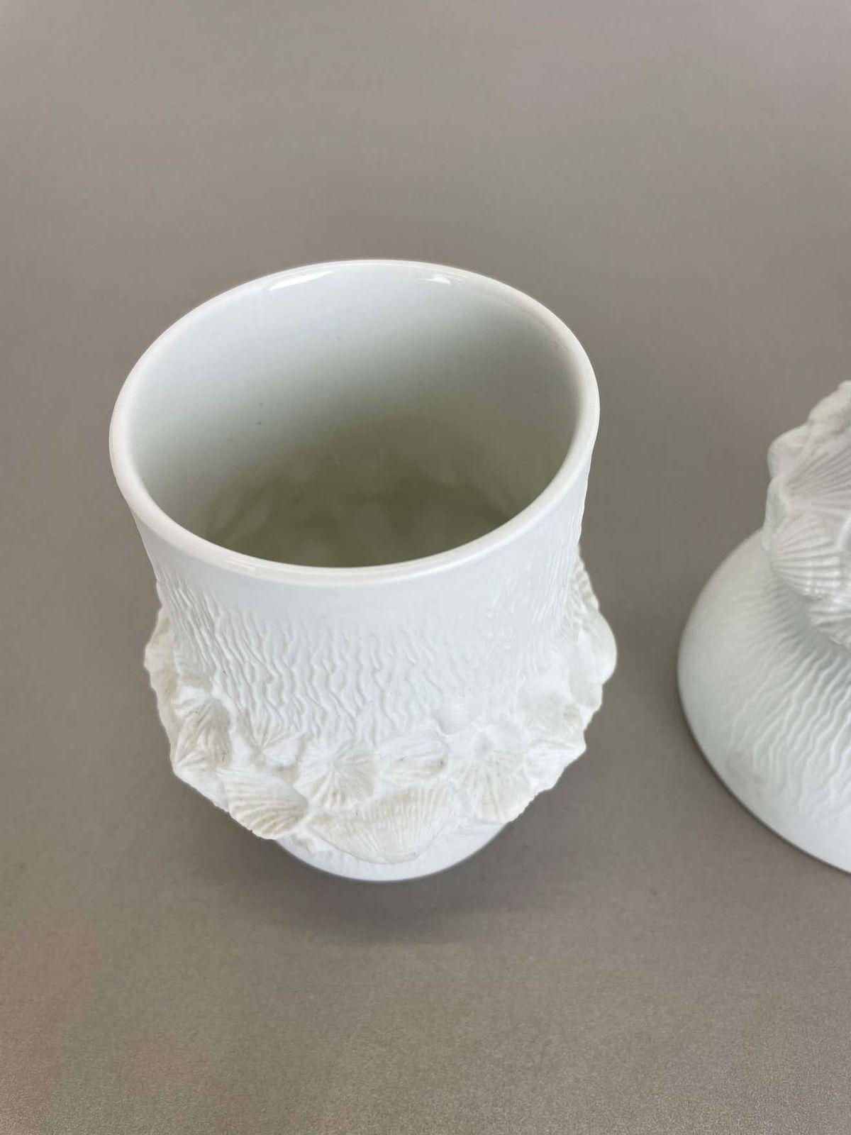 Set Of 3 Original Op Art Biscuit Porcelain Vases By Ak Kaiser, Germany, 1970s photo buy