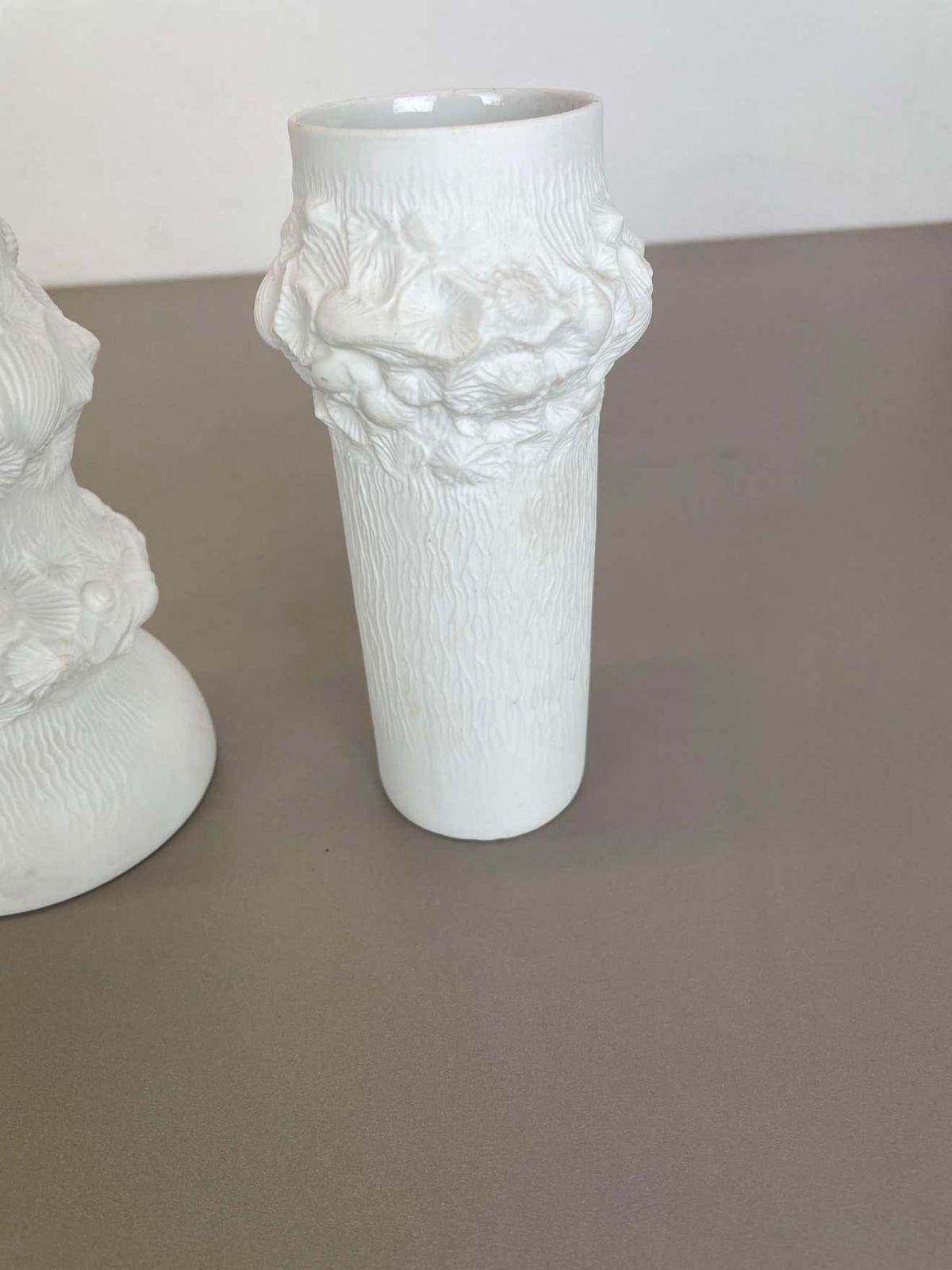 photo buy Set Of 3 Original Op Art Biscuit Porcelain Vases By Ak Kaiser, Germany, 1970s