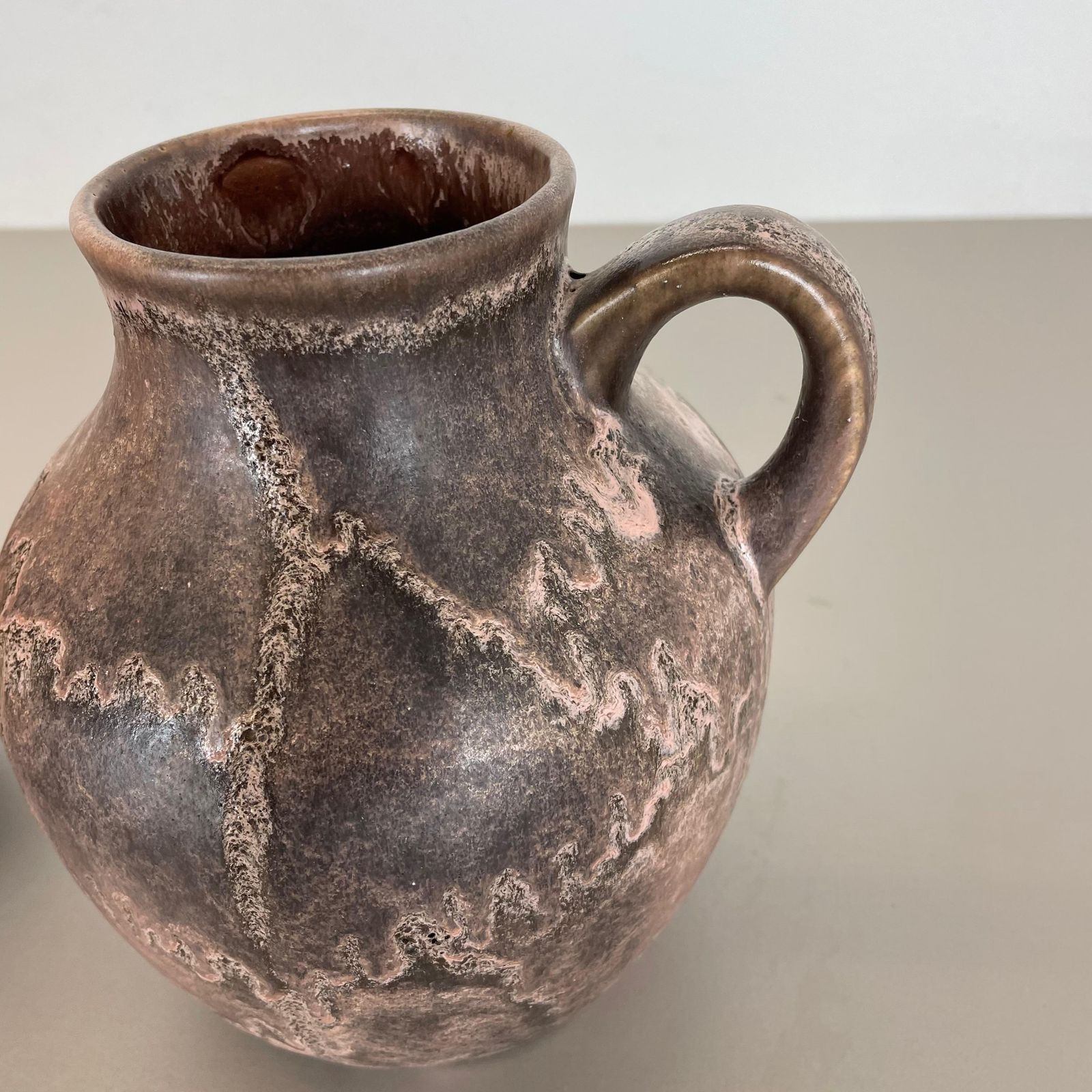 photo buy Set Of 2 Pottery Vases Fat Lava Abstract Designed By Ruscha, Germany, 1960s