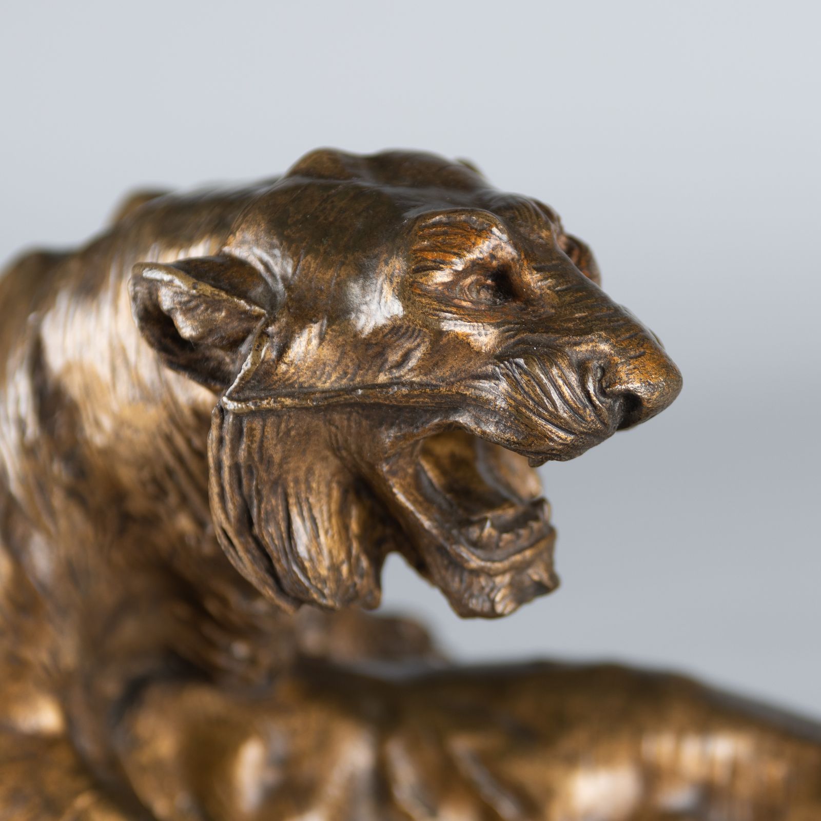 A Stunning 19th Century French Bronze Sculpture Of Two Tigers. Signed E.Drouot photo for sale
