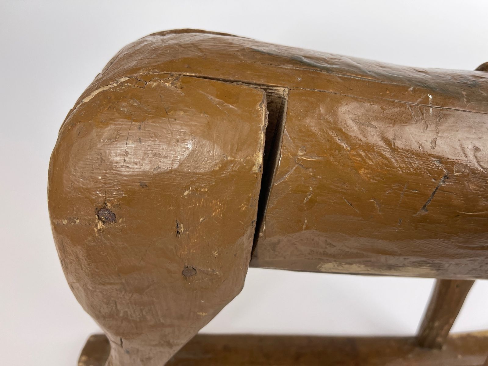 photo furniture Antique, Wooden Horse, Scandinavian Folk Art From The Beginning Of The 20th Century