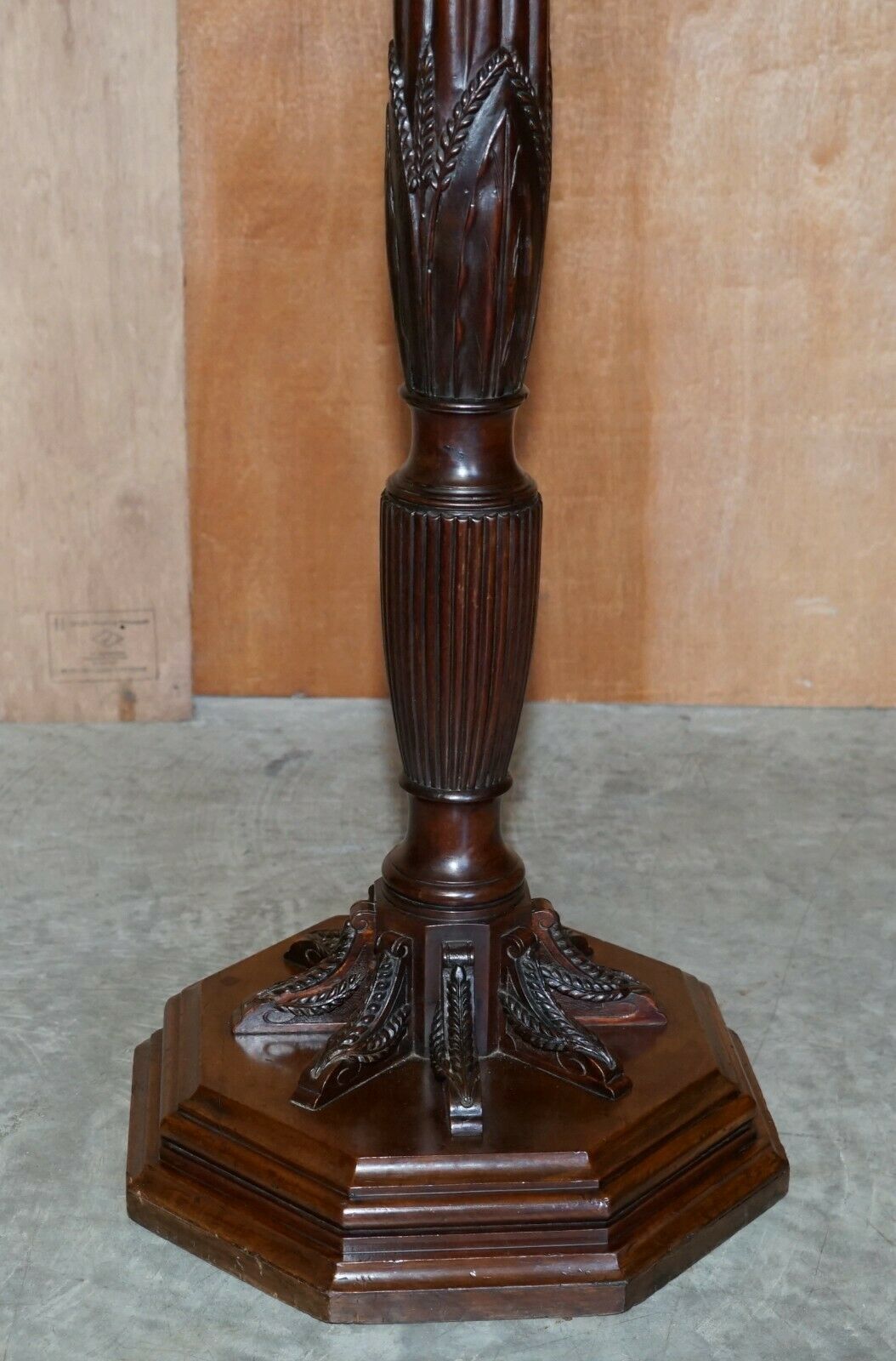 Stunning Antique Victorian Mahogany Hand Carved Jardiniere Plant Stand Pedestal photo 1850.0