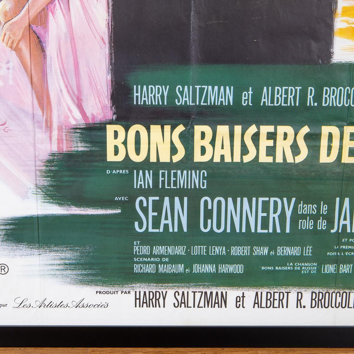 Art Original French Re Release James Bond 007 'From Russia With Love' Poster C.1970s photo