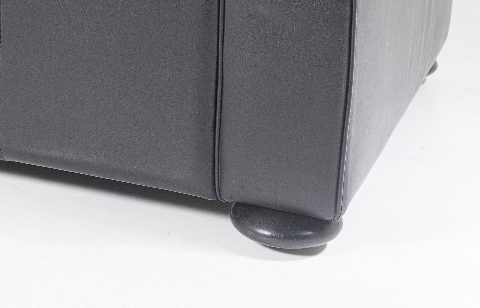 Furniture Large 1980s Vintage Modern Black Leather Club Lounge Armchair By Cor Germany photo