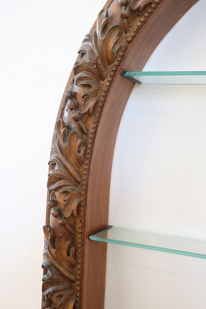 Antique Shelves With Carved Walnut Frame, 1850s photo furniture