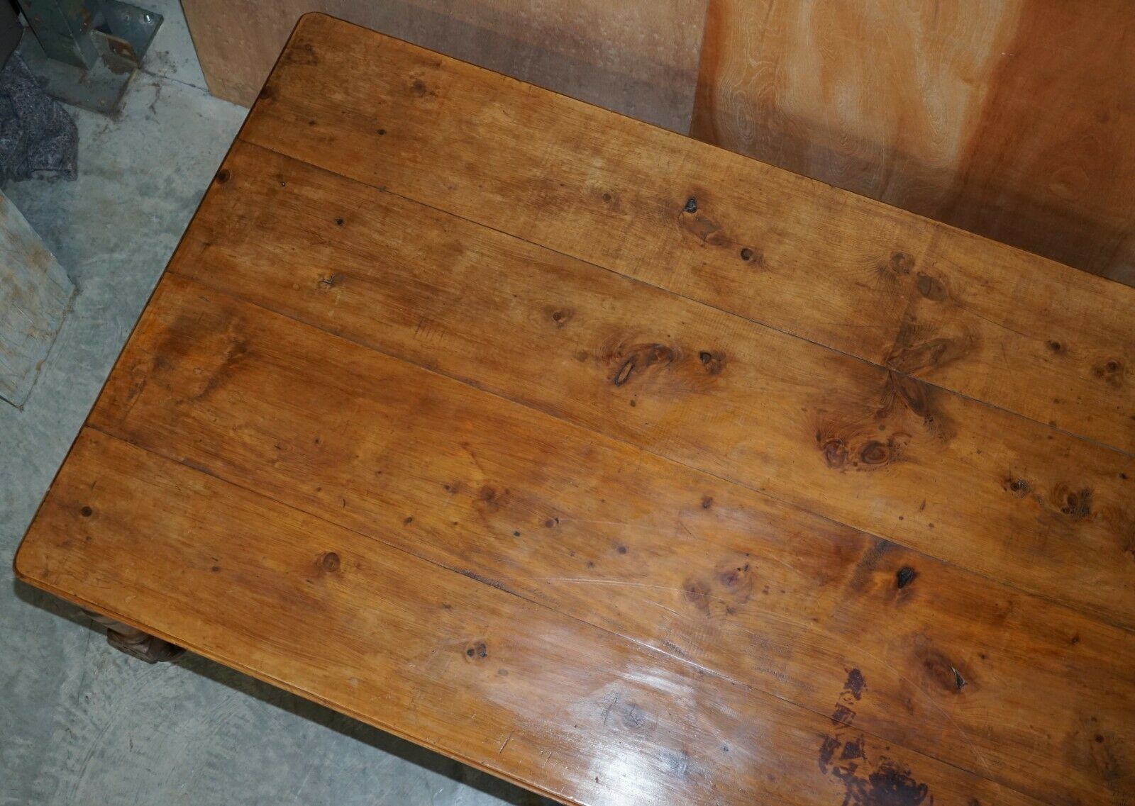 Unique Antique Victorian 1860 Ships Refectory Dining Table Phosphor Bronze Feet photo Furniture