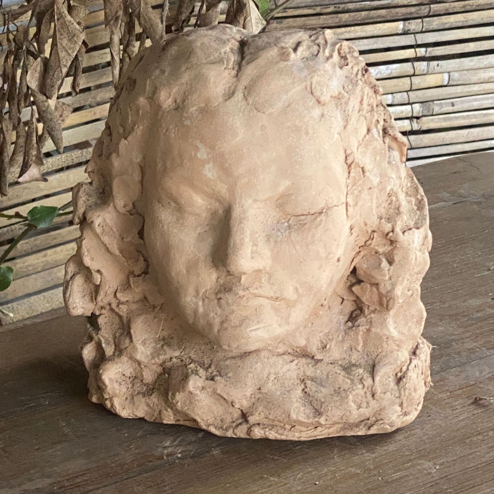 Sculpture In Terracotta, France XX Century, Representing Women Head photo furniture