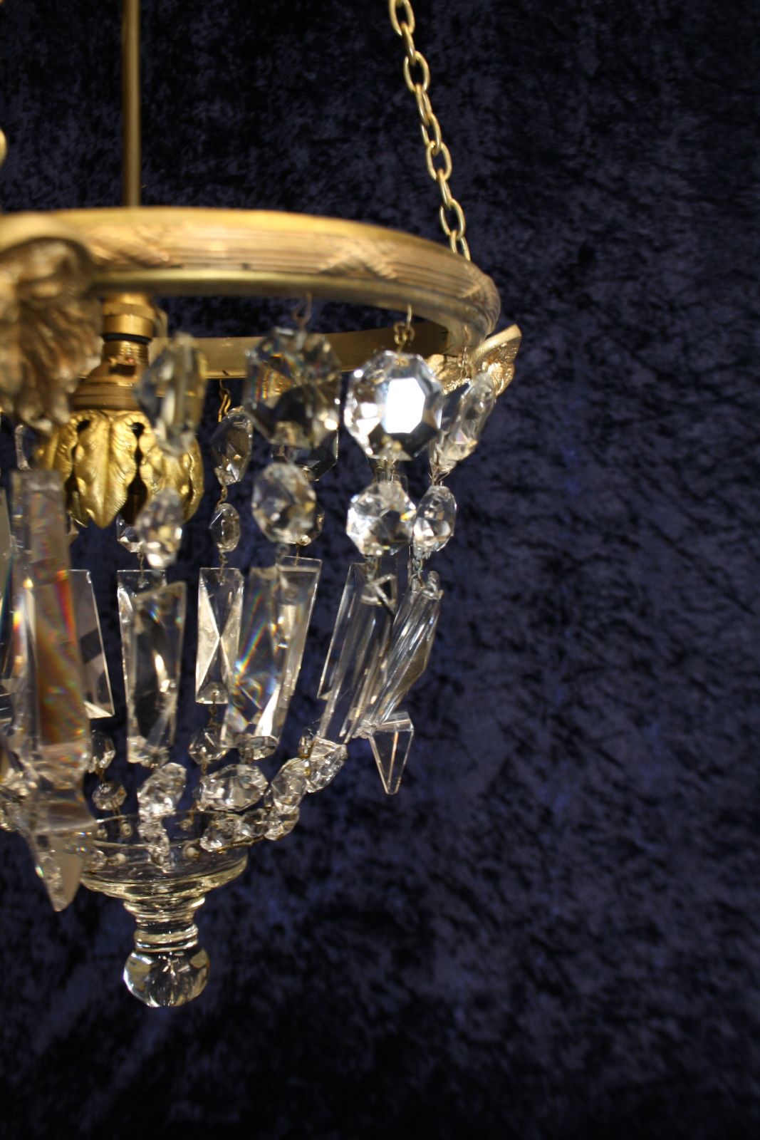 Lighting Early 20th Century Chandelier With Ramsheads photo