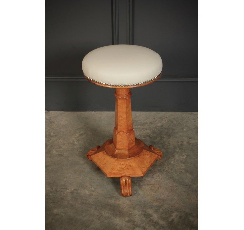 Art Deco Birds Eye Maple Musicians Stool photo furniture
