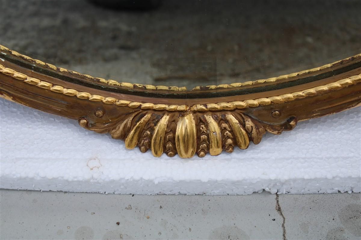 photo furniture Pair Of Rare Wall Mirrors Wood And Gold Leaf 1955 Cantù Giovanni Gariboldi Style