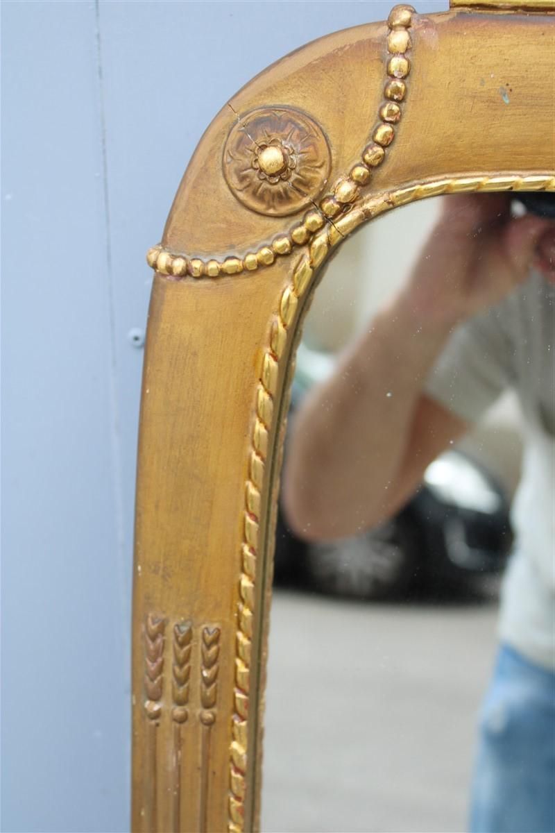 7802.0 Pair Of Rare Wall Mirrors Wood And Gold Leaf 1955 Cantù Giovanni Gariboldi Style photo