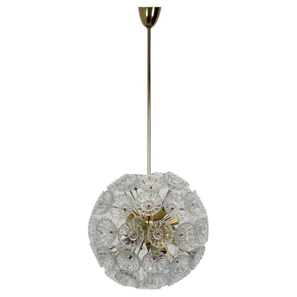 Dandelion Chandelier / Kamenický šenov, Preciosa, 1970s