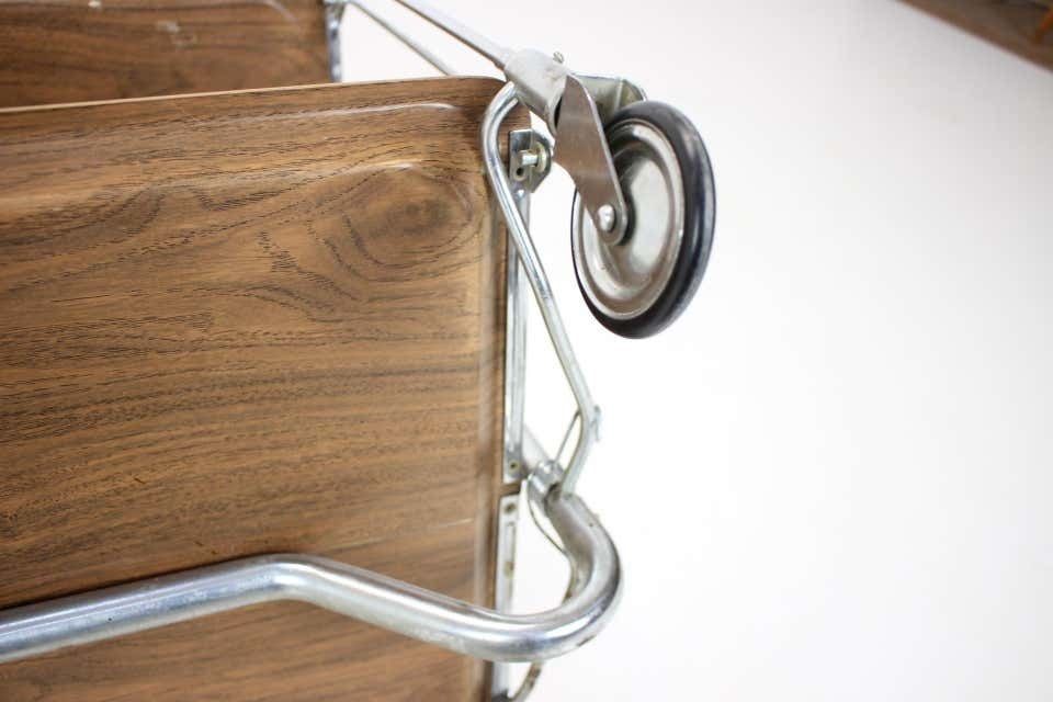 Furniture Mid Century Adjustable Trolley Bar, 1980's. photo