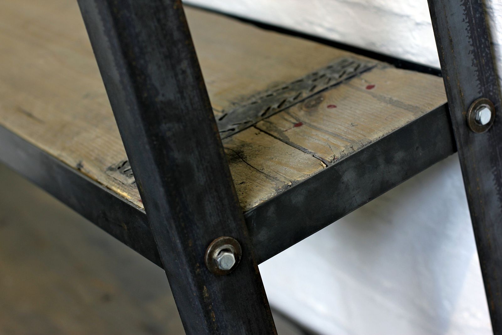 Tom Bespoke Reclaimed Scaffolding Boards And Dark Steel Framed Free Standing Shelves/Bookcase/Storage  Made To Order Industrial Furniture photo Furniture