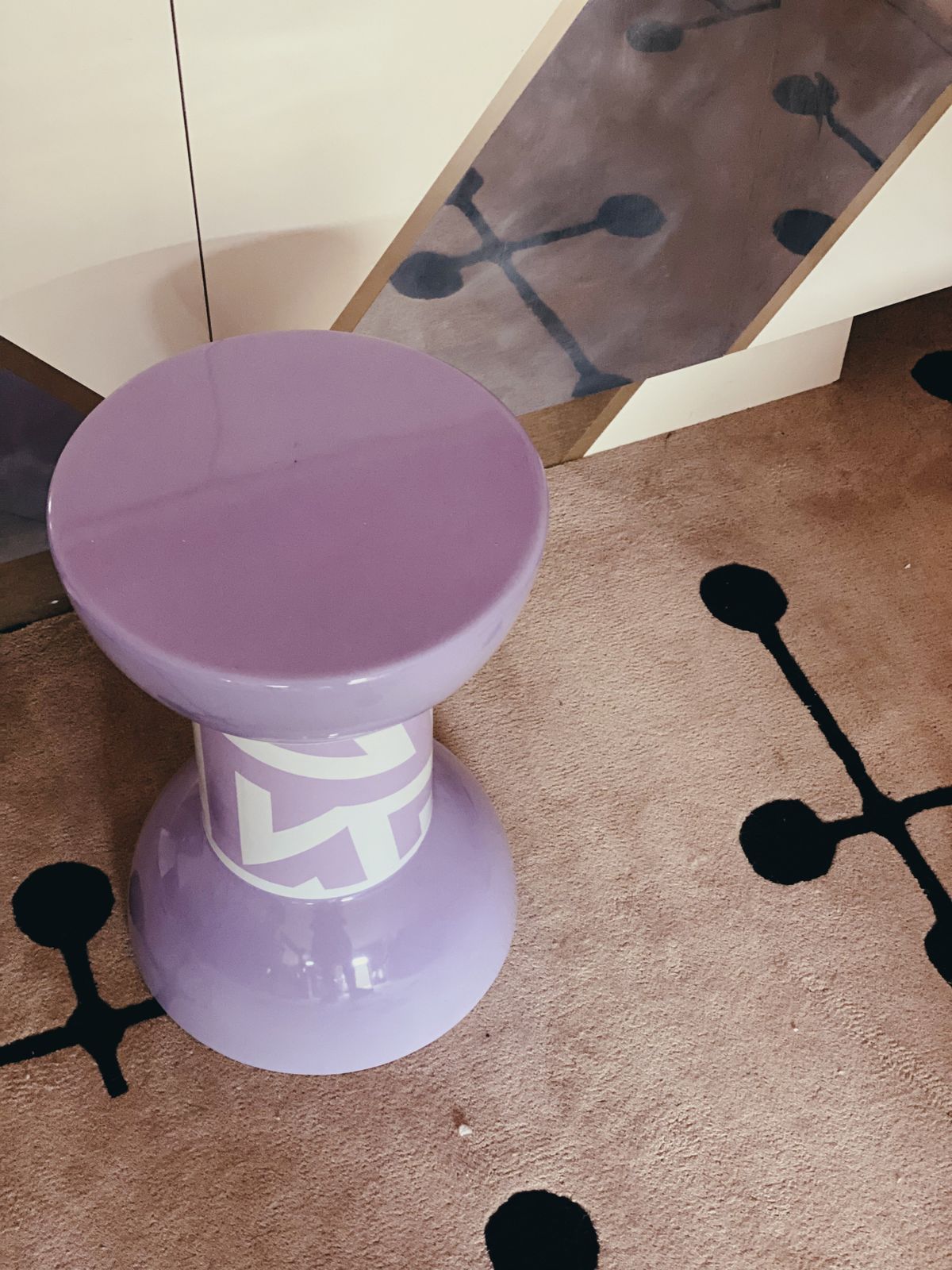 Alessandro Mendini Lilac Ceramic Stool photo for sale