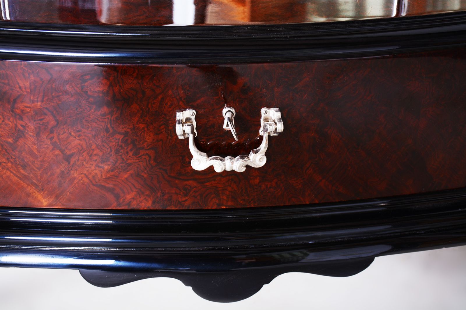 Ebonized Walnut Toilette Made In 1920s Czechia. Art Deco. Restored To High Gloss. photo for sale