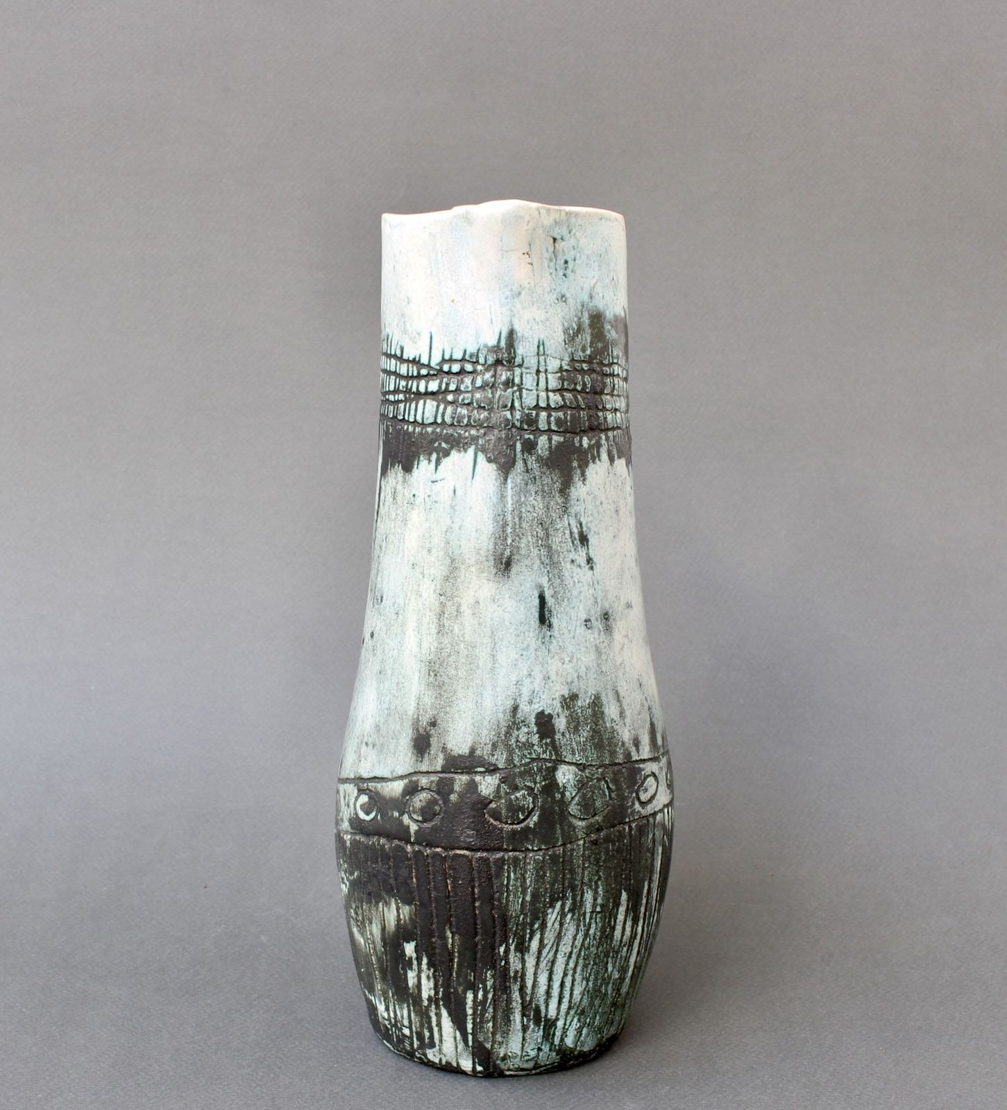 Mid Century French Ceramic Vase By Jacques Blin (Circa 1950s) photo vinterior