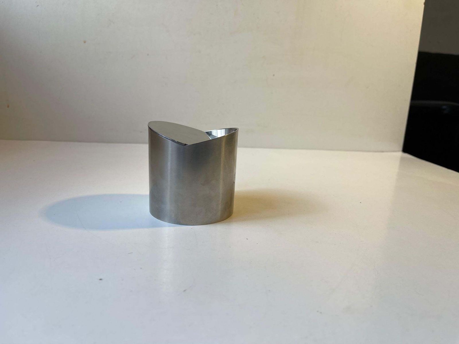 Danish Minimalist Stainless Steel Ashtray By Roelandt For Stelton 1980s photo 235.0