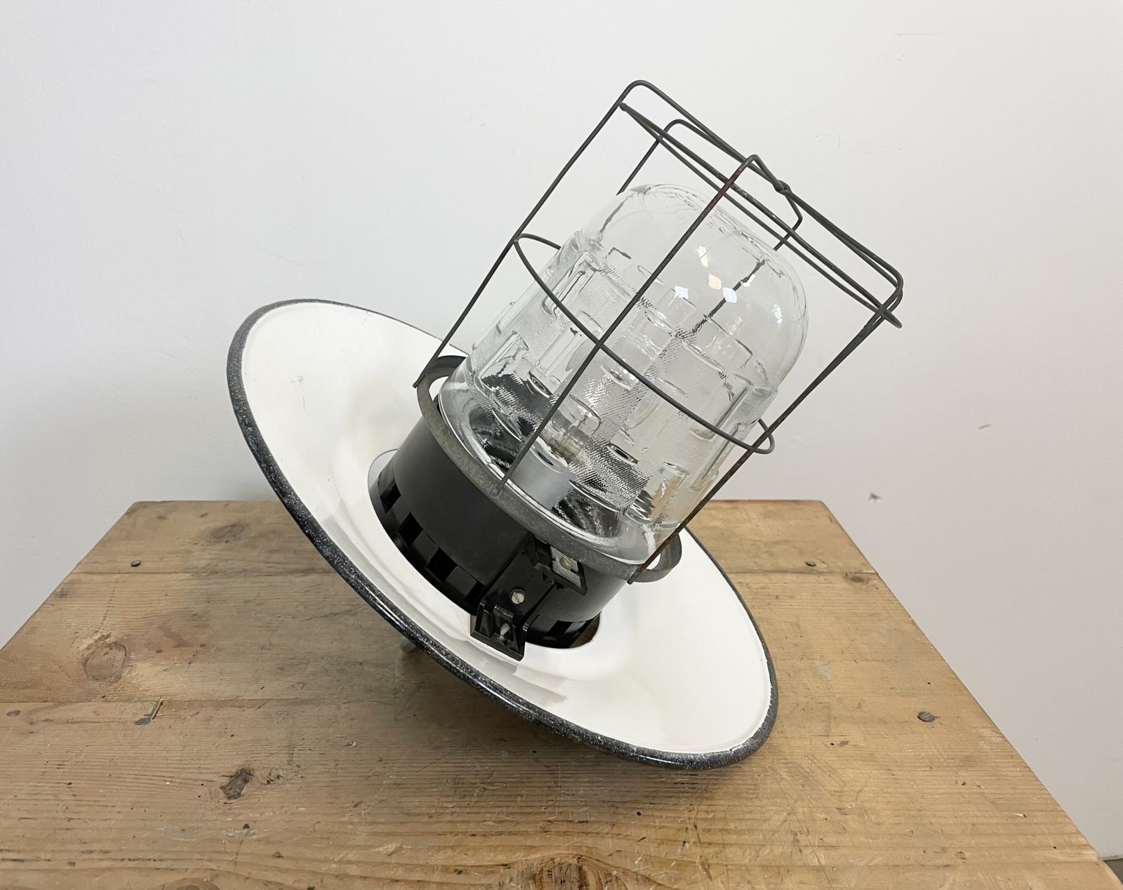 Lighting Industrial Cage Pendant Lamp, 1960s, 4x photo