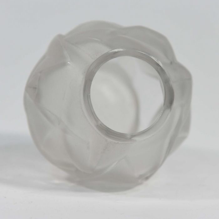 Art Deco Vase In Molded Glass With Geometric Shapes By Hunebelle photo 372.0