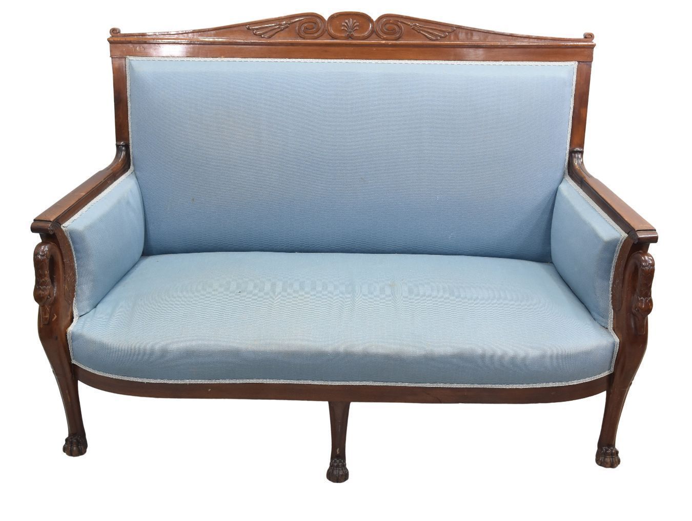 Banquettes With Swans In Mahogany Restoration Style Xixth Century (Pair) photo for sale
