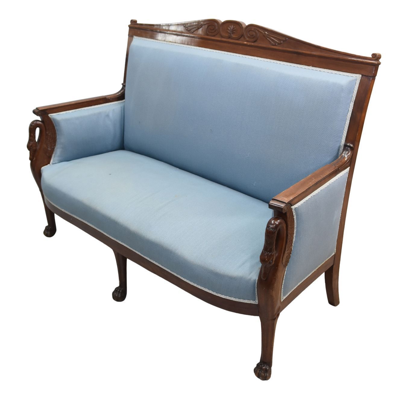 Banquettes With Swans In Mahogany Restoration Style Xixth Century (Pair) photo 4375.0