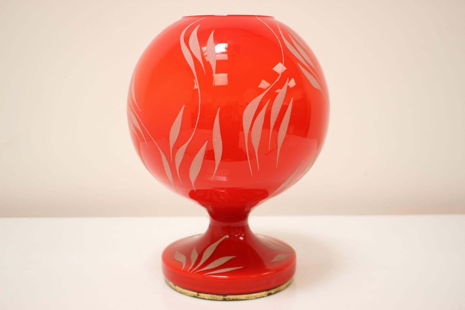 Mid Century All Glass Table Lamp/Osvetlovaci Sklo Valasske Mezirici 1970's. photo furniture