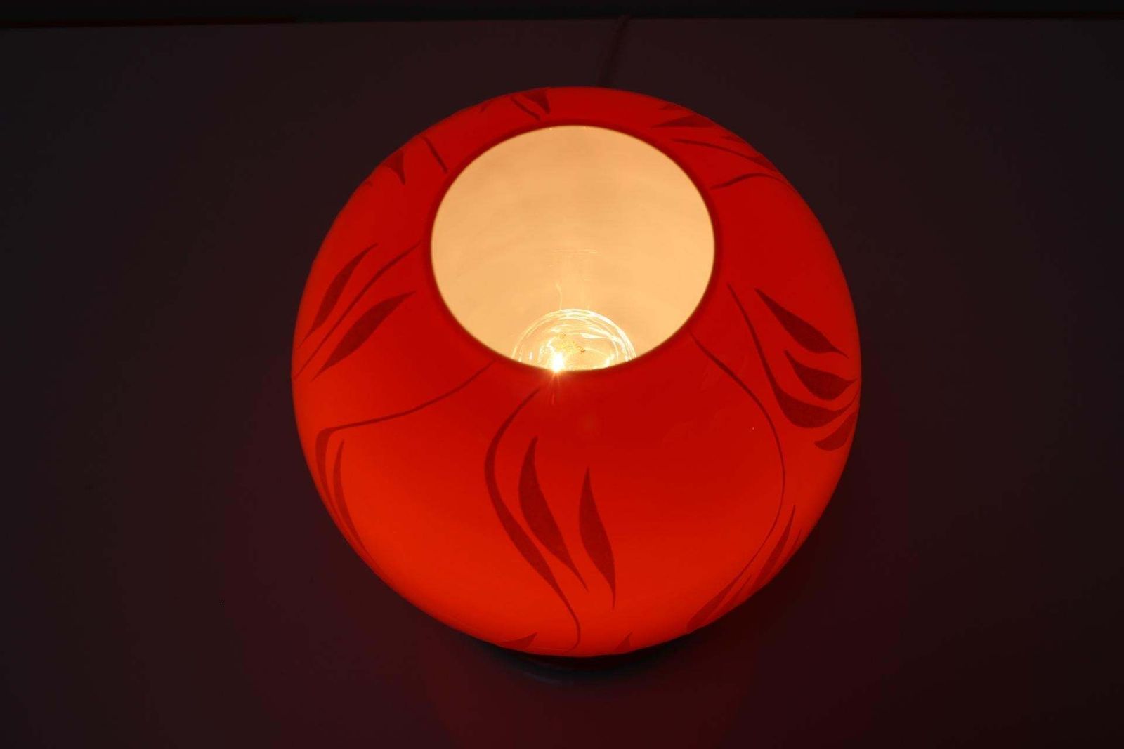 photo for sale Mid Century All Glass Table Lamp/Osvetlovaci Sklo Valasske Mezirici 1970's.