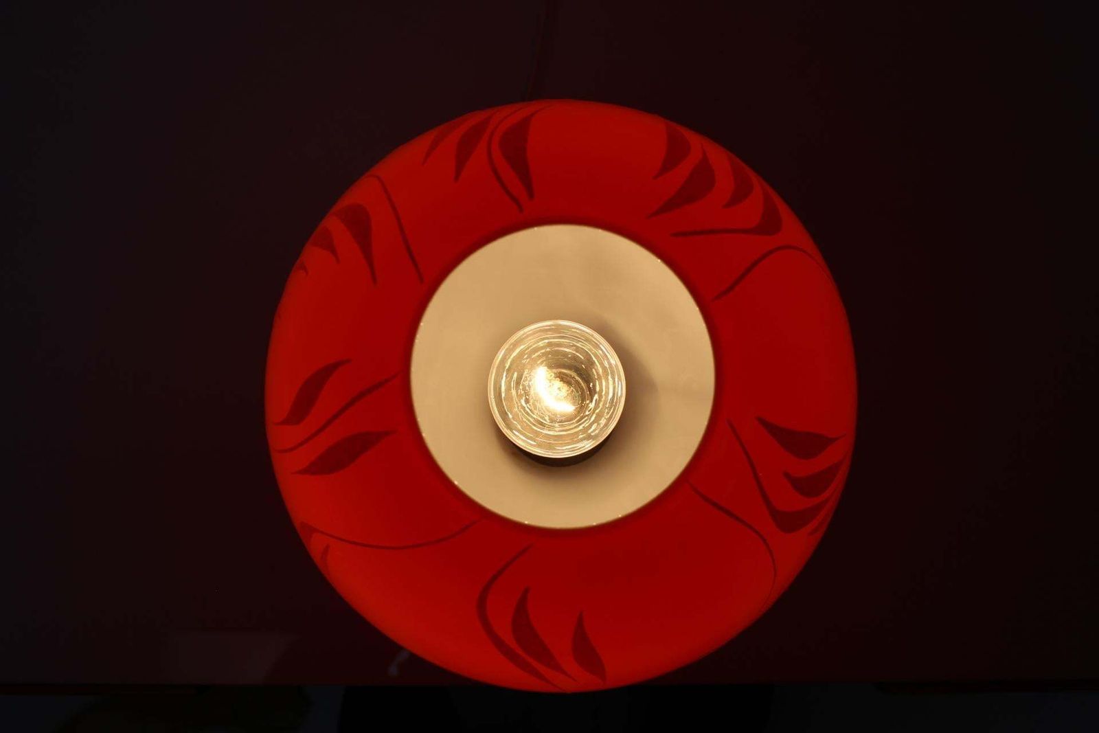 Lighting Mid Century All Glass Table Lamp/Osvetlovaci Sklo Valasske Mezirici 1970's. photo