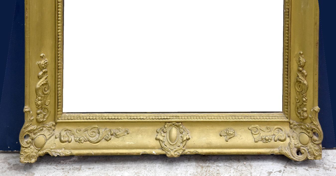 Louis XVI Style 19th Century Trumeau In Wood And Royal Blue Lacquered Stucco photo vinterior