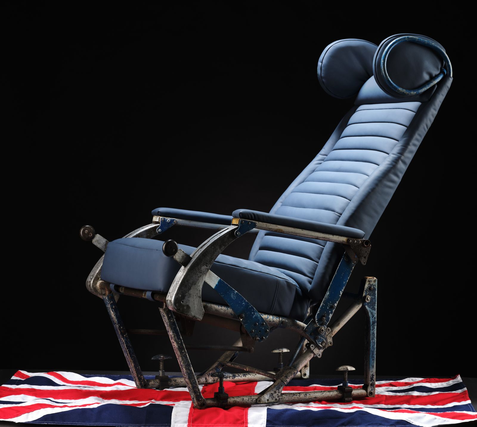 Unique One Off Vintage 1930's Ww2 Stirling Airways Converted Bomber Pilot Seat Chair.