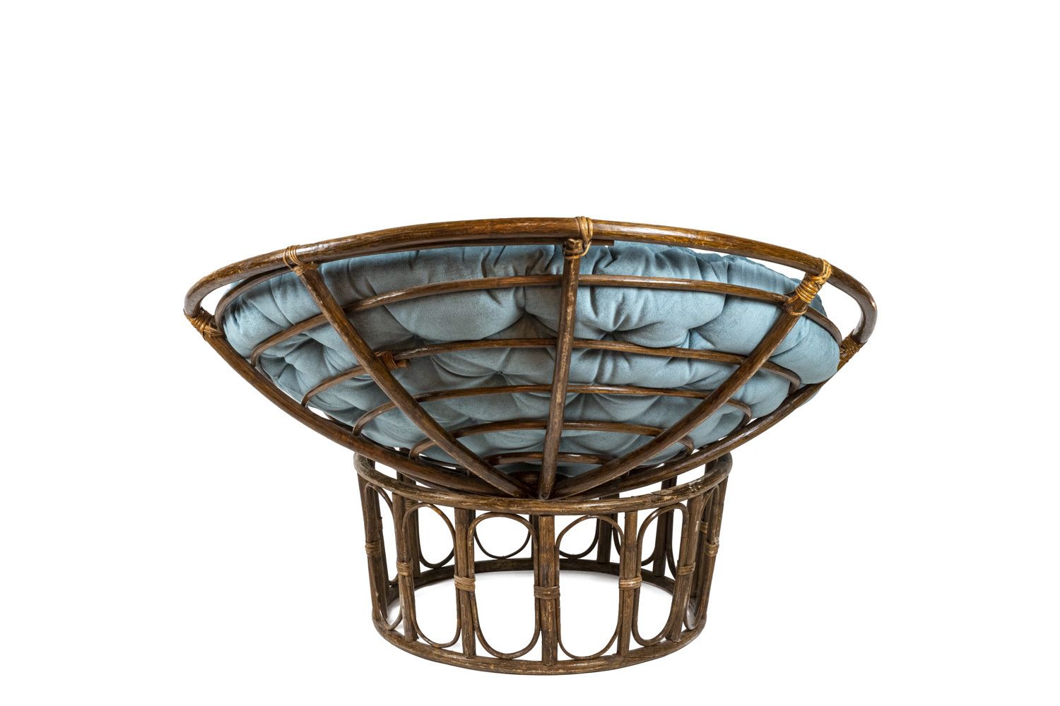 Paire Of Fauteuils In Rattan. Rotary Seat To Put On The Stool. photo 5750.0