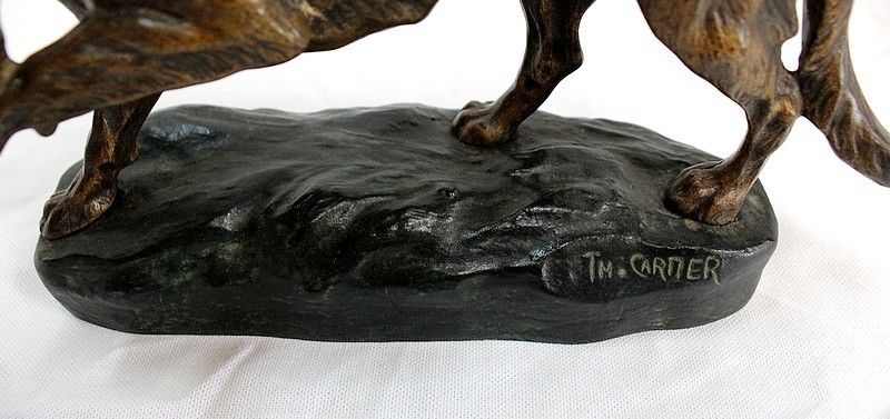 Art Bronze German Shepherd Dog By Cartier, Early 20th Century photo