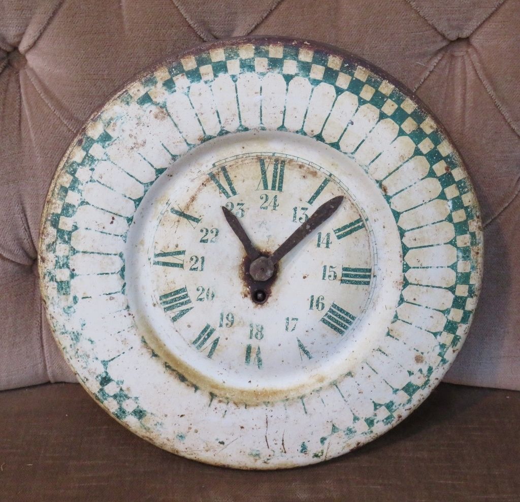 Antique French Decorative Tole Ware Clock photo buy