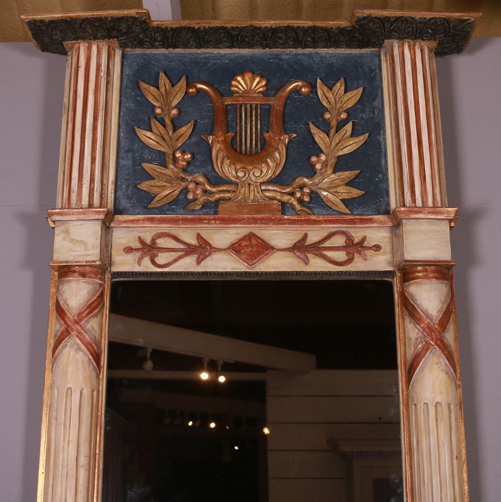 Swedish Painted Console Table And Mirror photo 8100.0