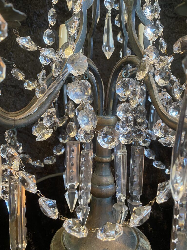 photo for sale Six Light Antique Table Lamp, 1920s