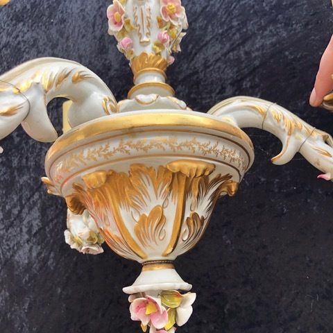 Capodimonte Porcelain Chandelier photo for sale
