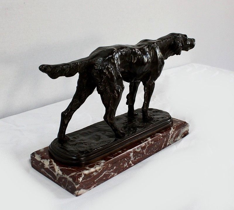 Bronze "Hunting Dog " By E. De Gaspary, Late 19th Century photo furniture