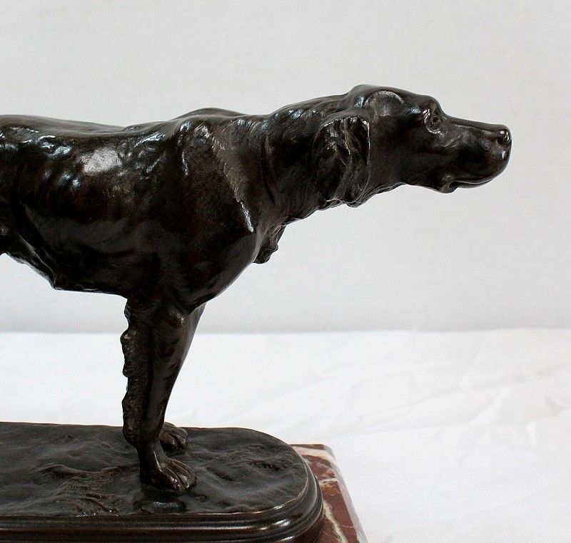 Bronze "Hunting Dog " By E. De Gaspary, Late 19th Century photo vinterior