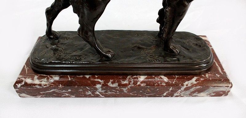 photo for sale Bronze "Hunting Dog " By E. De Gaspary, Late 19th Century