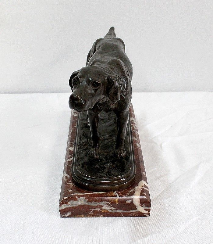 1957.0 Bronze "Hunting Dog " By E. De Gaspary, Late 19th Century photo