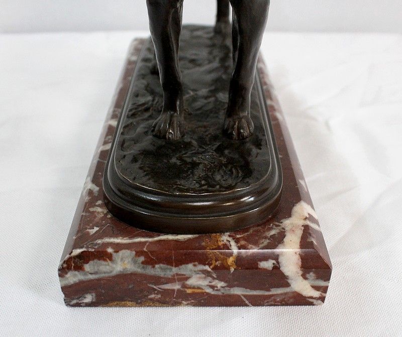 photo buy Bronze "Hunting Dog " By E. De Gaspary, Late 19th Century
