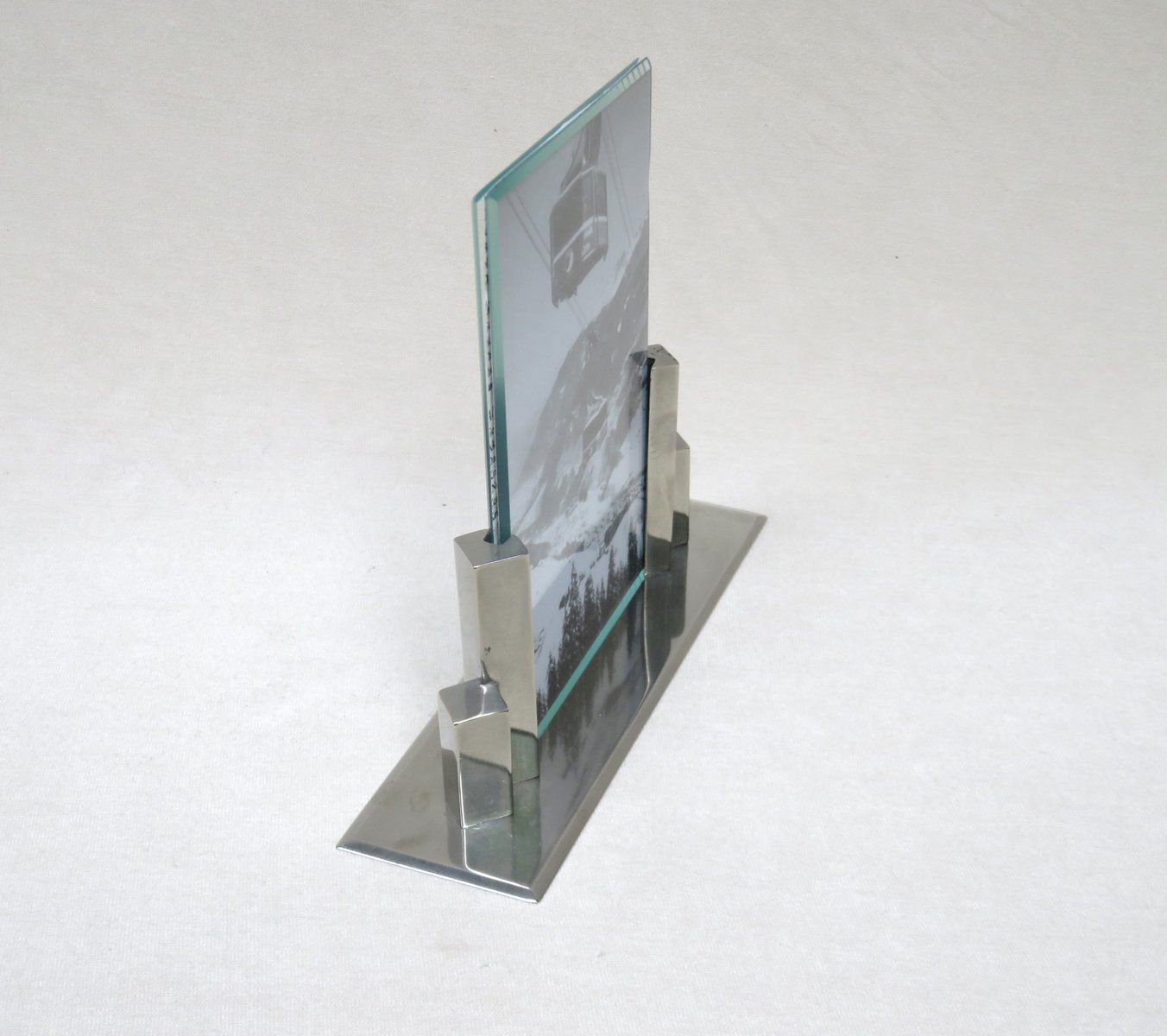 Art Deco Nickel Picture Frame, France photo 1076.1