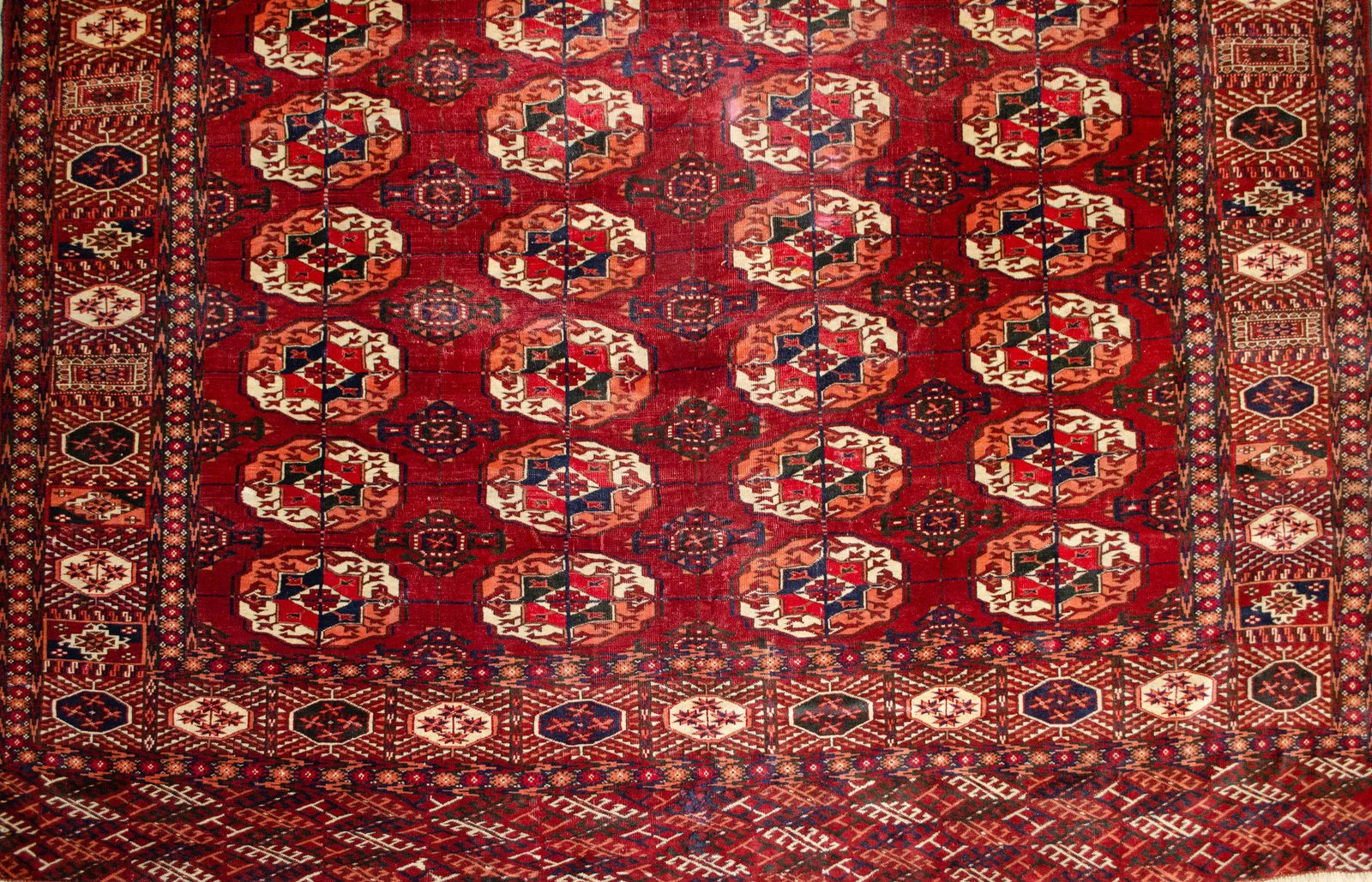 Antique Turkmen Carpet 286x202cm photo vinterior
