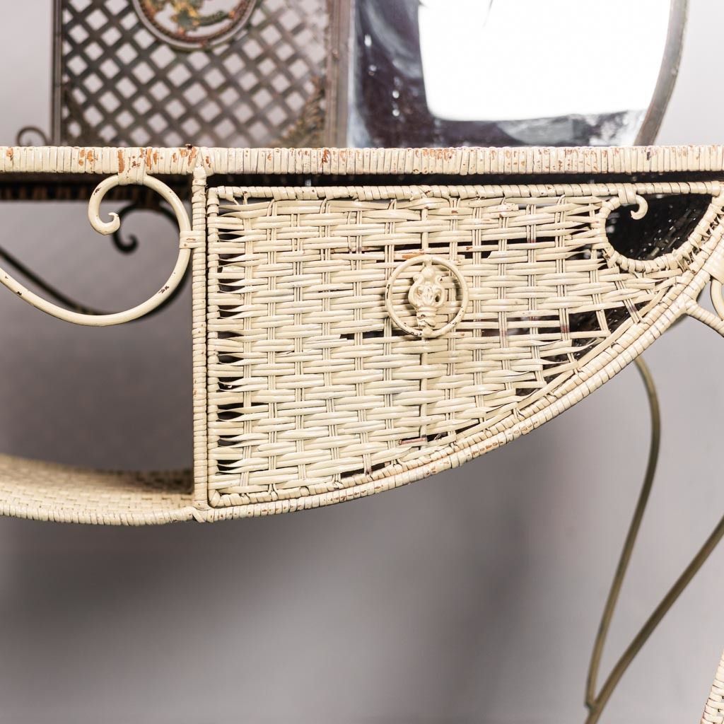 Console Dressing Table Wrought Iron Mirror From The 1950s Vintage photo 550.0