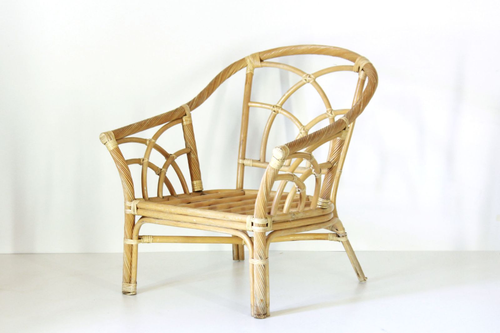 1970s Bamboo Vintahe Armchair, Vintage