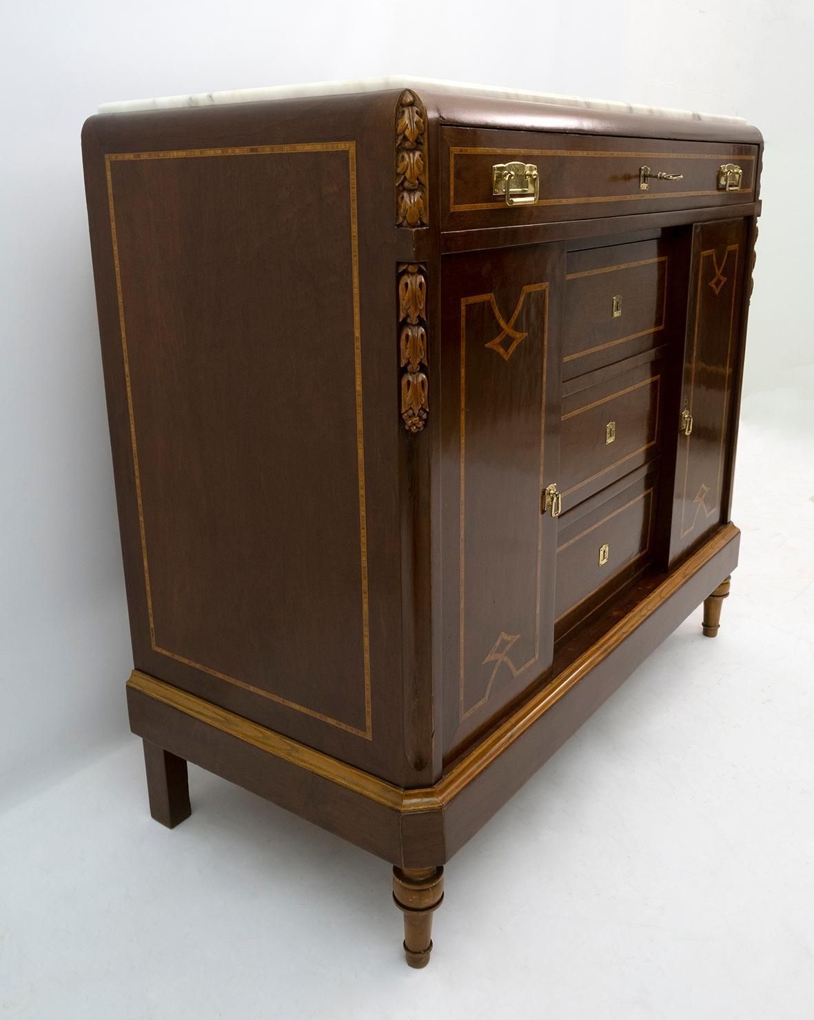 Furniture Liberty Italian Thuja Briar And Pink Portugal Marble Twobedside Tables And Chest photo