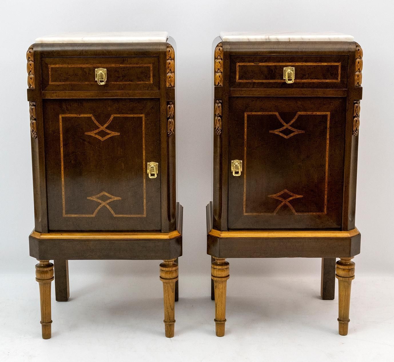 photo vinterior Liberty Italian Thuja Briar And Pink Portugal Marble Twobedside Tables And Chest